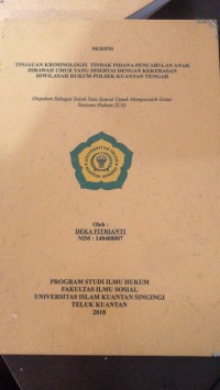 Image of TINJAUAN KRIMINOLOGI TENTANG KELALAIAN YANG MENYEBABKAN KEMATIAN PADA PELANGGARAN LALU LINTAS (STUDI KASUS PUTUSAN PERKARA NOMOR: 185/Pid.Sus/2017/PN.Rgt)