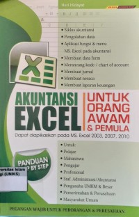 Image of Akuntansi Excel Untuk Orang Awam & Memula: dapat diaplikasi pada MS. Excel 2003, 2007, 2010