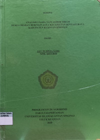 Image of ANALISIS USAHA TANI JAMUR TIRAM DI KELURAHAN BERINGIN JAYA KECAMATAN SENTAJO RAYA KABUPATEN KUANTAN SINGINGI