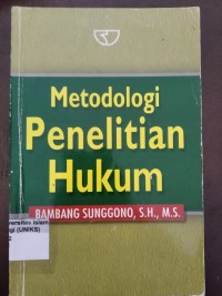 Image of Metodologi Penelitian Hukum