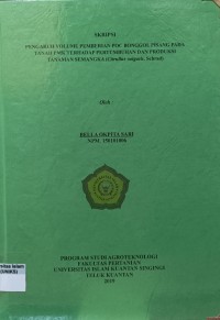 Image of PENGARUH VOLUME PEMBERIAN POC BONGGOL PISANG PAA TANAH PMK TERHADAP PERTUMBUHAN DAN PRODUKSI TANAMAN SEMANGKA (Cirullus vulgaris. schrad)