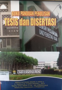 Image of Buku Panduan Penulisan Tesis dan Disertasi