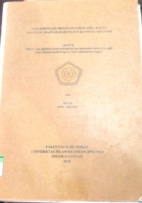 Image of IMPLEMENTASI PROGRAM BADAN AMIL ZAKAT NASIONAL (BAZNAS) KABUPATEN KUANTAN SINGINGI