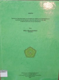 Image of TINGKAT PENGARUH PETERNAK TERHADAP REPRODUKSI SAPI KUANTAN DI KECAMATAN KUANTAN MUDIK 
KABUPATEN KUANTAN SINGINGI