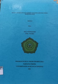 Image of SISTEM INFORMASI MANAJEMEN DI KLINIK KHENGKI HERLY DARTONO (KHD)