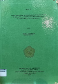Image of ANALISIS PENDAPATAN USAHA TANI PADI DI DESA PULAU SIPAN KECAMTAN INUMAN KABUPATEN KUANTAN SINGINGI