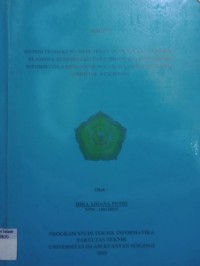 Image of SISTEM PENDUKUNG KEPUTUSAN MENENTUKAN PENERIMA BEASISWA BERPRESTASI PADA PROGRAM STUDI TEKNIK INFORMATIKA DENGAN MENGGUNAKAN METODE SIMPLE ADDITIVE WEIGHTING