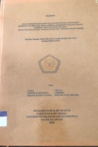 Image of PERAN PEMERINTAHAN DESA DALAM MENYUSUN ANGGARAN PENDAPATAN BELANJA DESA (APBDes) PERSPEKTIF UNDANG-UNDANG NOMOR 6 TAHUN 2014 TENTANG DESA (STUDI DI DESA MUARO SENTAJO KECAMATAN SENTAJO  RAYA KABUPATEN KUANTAN SINGINGI)