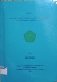 Image of SISTEM INFORMASI PEMBAYARAN SPP BERBASIS WEB DI MTS BAITURAHMAN BERINGIN TALUK