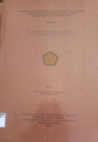 Image of PARTISIPASI MASYARAKAT DALAM PEMBANGUNAN DESA DI DESA BENAI KECIL KECAMATAN BENAI KABUPATEN KUANTAN SINGINGI
