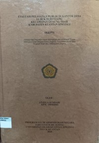 Image of EVALUASI PELAYANAN PUBLIK DI KANTOR DESA LUBUK TERENTANG KECAMATAN GUNUNG TOAR KABUPATEN KUANTAN SINGINGI