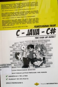 Image of Pemrograman Dasar C-JAVA-C# yang susah jadi mudah