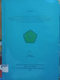 Image of ANALISA TINGKAT KEPUASAN MAHASISWA TEKNIK INFORMATIKA  TERHADAP PELAYANAN AKADEMIK MENGGUNAKAN METODE SERVICE QUALITY (STUDI KASUS : FAKULTAS TEKNIK UNIVERSITAS ISLAM KUANTAN SINGINGI)