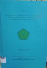 Image of PENGARSIPAN FILE ADMINISTRASI PADA BIRO AKADEMIK DENGAN MODEL WEBSITE SYSTEM APLICATION (Studi Kasus: Universitas Islam Kuantan Singingi)