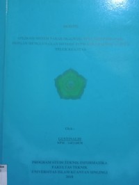 Image of APLIKASI SISTEM PAKAR DIAGNOSA PENYAKIT PARU-PARU DENGAN MENGGUNAKAN METODE FORW ARD CHAINING DI RSUD TELUK KUANTAN