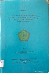 Image of SISTEM INFORMASI KEHADIRAN DOSEN DENGAN MENGGUNAKAN SIDIK JARI (FINGERPRINT) PADA FAKULTAS TEKNIK UNIVERSITAS ISLAM KUANTAN SINGINGI