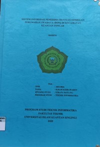 Image of SISTEM INFORMASI PENERIMA BANTUAN STIMULAN PERUMAHAN SWADAYA (BSPS) DI KECAMATAN KUANTAN TENGAH