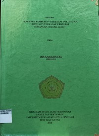 Image of PENGARUH PEMBERIAN BERBAGAI VOLUME POC URINE SAPI TERHADAP PRODUKSI SEMANGKA (CITRULUS LANATUS)