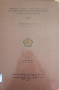 Image of PARTISIPASI MASYARAKAT DALAM MUSYAWARAH RENCANA PEMBANGUNAN DESA (MUSRENBANGDES) DI DESA SITUGAL KECAMATAN LOGAS TANAH DARAT KABUPATEN KUANTAN SINGINGI