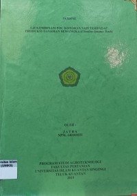 Image of UJI KOMBINASI POC KOTORAN SAPI TERHADAP PRODUKSI TANAMAN SEMANGKA ( Citrullus lanatus Tunb)