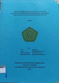 Image of SISTEM INFORMASI PENGELOLAAN DATA UNIT PELAKSANA TEKNIS DAERAH PENYEDIAAN AIR BERSIH KABUPATEN KUANTAN SINGINGI BERBASIS WEB
