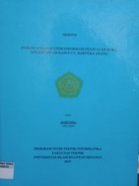 Image of PERANCANGAN SISTEM INFORMASI PENJUALAN BUKU ONLINE (STUDI KASUS VC. BAHTERA ABADI)