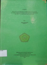 Image of PENGARUH PEMBERIAN LIMBAH KELAPA SAWIT (SLUDGE) TERHADAP PERTUMBUHAN DAN PRODUKSI RUMPUT GAJAH (Pennisetum purpureum)