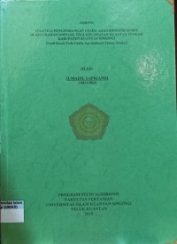 Image of STRATEGI PENGEMBANGAN USAHA AGROINDUSTRI TEMPE DI KELURAHAN SIMPANG TIGA KECMATAN KUANTAN TENGAH KABUPATEN KUANTAN SINGINGI (STUDI KASUS PADA USAHA AGROINDUSTRI TEMPE ABDORI)