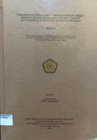 Image of EFEKTIFITAS PENYALURAN PROGRAM BERAS MISKIN (RASKIN) DI DESA KOTO SENTAJO KECAMATAN SENTAJO RAYA KABUPATEN KUANTAN SINGINGI