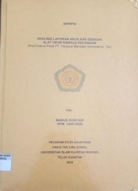 Image of ANALISIS LAPORAN ARUS KAS SEBAGAI ALAT UKUR KINERJA KEUANGAN (STUDI KASUS PADA PT. HANJAYA MANDALA SAMPOERNA, TBK)