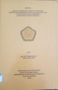Image of ANALISIS PENERAPAN STANDAR AKUNTANSI PEMERINTAH BERBASIS AKRUAL DALAM PENYAJIAN LAPORAN KEUANGAN  PEMERINTAH KABUPATEN KUANTAN SINGINGI