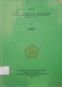 Image of UJI PEMBERIAN KOMPOS ALANG -ALANG DAN PUPUK UREA TERHADAP PRODUKSI TANAMAN MENTIMUN (Cucumis sativus.L)