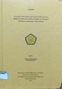 Image of ANALISIS IMPLEMENTASI AKAD WADI'AH PADA PRODUK SIMPANAN SISWA CEMERLANG DI BMT PERMATA INDONESIA PEKANBARU