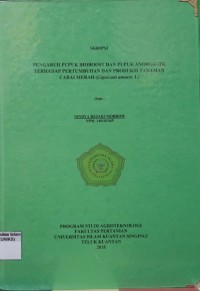 Image of PENGARUH PUPUK BIOBOOST DAN PUPUK ANORGANIK TERHADAP PERTUMBUHAN DAN PRDUKSI TANAMAN CABAI
MERAH (ALLIUM ASCALAMICUM. L)