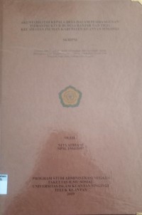 Image of AKUNTABILITAS KEPALA DESA DALAM PEMBANGUNAN INFRASTRUKTUR DI DESA BANJAR NAN TIGO KECAMATAN INUMAN KABUPATEN KUANTAN SINGINGI