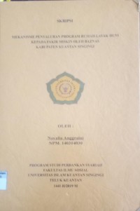 Image of MEKANISME PENYALURAN PROGRAM RUMAH LAYAK HUNI KEPADA FAKIR MISKIN OLEH BAZNAS KABUPATEN KUANTAN SINGINGI
