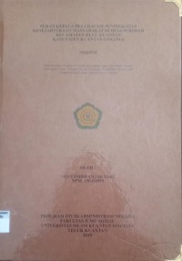 Image of PERAN KEPALA DESA DALAM MENINGKATKAN KESEJAHTERAAN MASYARAKAT DI DESA SEROSAH KECAMATAN HULU KUANTAN KABUPATEN KUANTAN SINGINGI