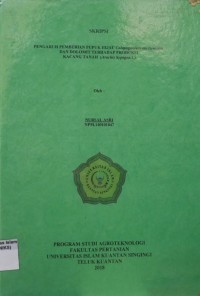 Image of PENGARUH PEMBERIAN PUPUK HIJAU CALOPOGONIUM MUCUNOIDES DAN DOLOMIT TERHADAP PRODUKSI KACANG
TANAH (ARACHIS HYPOGEA. L)