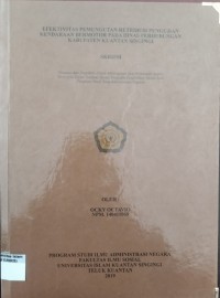 Image of EFEKTIVITAS PEMUNGUTAN RETRIBUSI PENGUJIAN KENDARAAN BERMOTOR PADA DINAS PERHUBUNGAN KABUPATEN KUANTAN SINGINGI