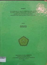 Image of ANALISIS KELAYAKAN AGROINDUSTRI TEMPE DI DESA TEBING TINGGI KECAMATAN BENAI KABUPATEN KUANTAN SINGINGI (STUDI KASUS PADA USAHA AGROINDUSTRI TEMPE PAK ISKANDAR)