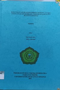 Image of RANCANGAN APLIKASI PENGIRIMAN BARANG (E-Ligat) UNTUK ANAK KOS BERBASIS ANDROID DI KABUPATEN KUANTAN SINGINGI