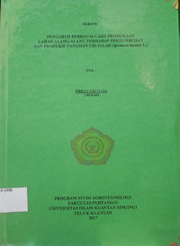 Image of PENGARUH BERBAGAI CARA PEMBUKAAN LAHAN ALANG-ALANG TERHADAP PERTUMBUHAN DAN PRODUKSI TANAMAN UBI JALAR (Ipomoea batatas L.)