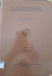 Image of EVALUASI TUGAS BIDANG KOPERASI DAN USAHA MIKRO KECIL DAN MENENGAH (UMKM) BAGIAN PEMBERDAYAAN PADA DINAS KOPERASI INDUSTRI DAN PERDAGANGAN KABUPATEN KUANTAN SINGINGI