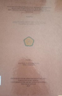 Image of ANALISIS STANDAR PELAYANAN MINIMAL KESEHATAN BAYI LIMA TAHUN (BALITA) DI PUSKESMAS KECAMATAN SENTAJO RAYA KABUPATEN KUANTAN SINGINGI