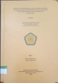 Image of EFEKTIFITAS PENGELOLAAN DANA DESA DI DESA KAMPUNG BARU SENTAJO KECAMATAN SENTAJO RAYA KABUPATEN KUANTAN SINGINGI TAHUN 2017