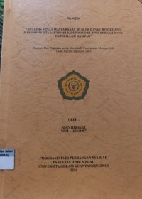 Image of ANALISIS MINAT MASYARAKAT MUSLIM DANAU BINGKUANG KAMPAR TERHADAP PRODUK DEPOSITO DI BPRS BERKAH DANA FADHILILLAH KAMPAR