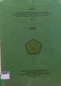 Image of UJI KONSENTRASI POC HEPAGRO TERHADAP PERTUMBUHAN DAN PRODUKSI BEBERAPA VARIETAS KEDELAI (Glycine max L.) DI TANAH ULTISOL