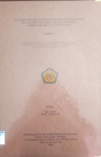 Image of ANALISIS PENGELOLAAN KEARSIPAN PADA KANTOR DESA PASIR EMAS KECAMATAN  SINGINGI KABUPATEN KUANTAN SINGINGI