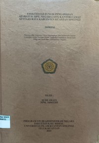 Image of EFEKTIFITAS FUNGSI PENGAWASAN APARATUR SIPIL NEGARA (ASN) KANTOR CAMAT SENTAJO RAYA KABUPATEN KUANTAN SINGINGI