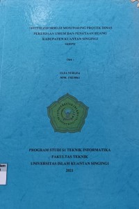 Image of SISTEM INFORMASI MONITORING PROYEK DINAS PEKERJAAN UMUM DAN PENATAAN RUANG KABUPATEN KUANTAN SINGINGI